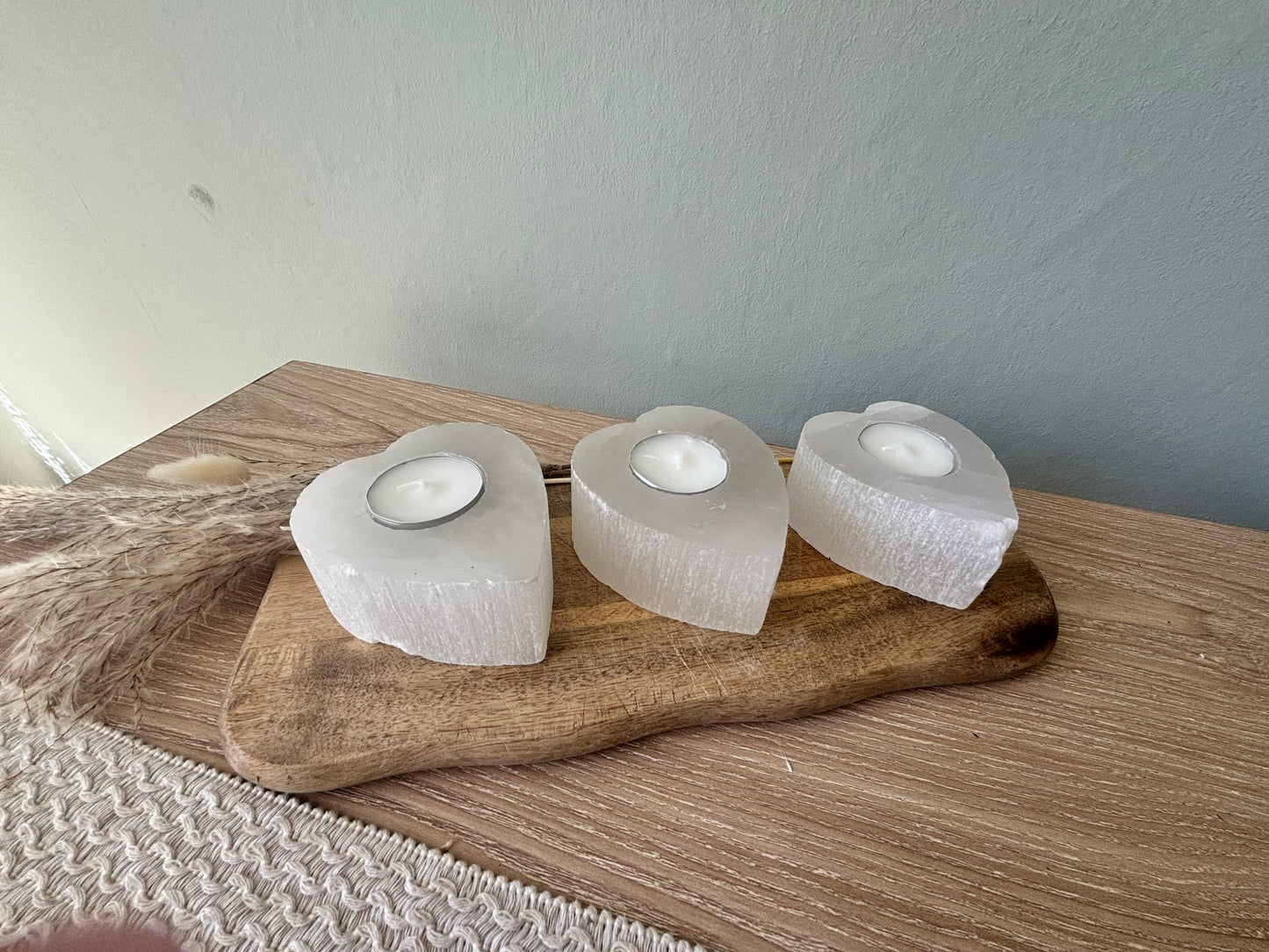 Selenite Tea Light Holder.