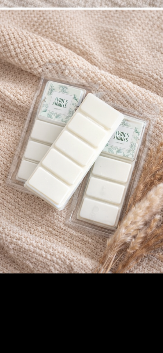 Wood sage and sea salt, highly scented, wax melt, snap bar