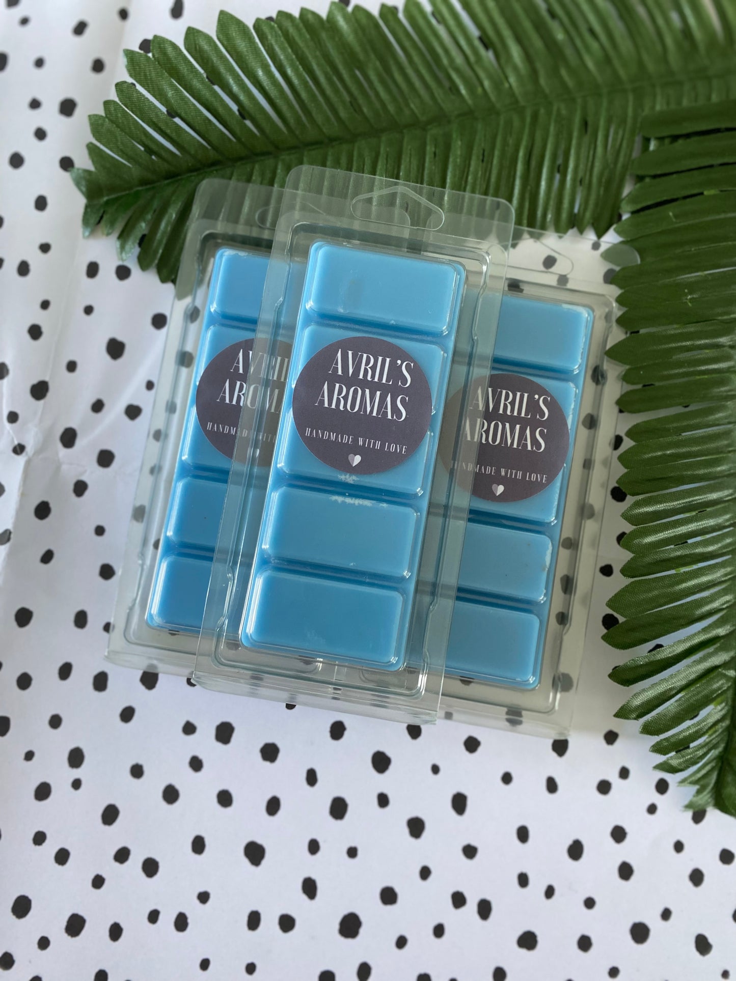 Comfy Blue, highly scented, wax melt, snap bar