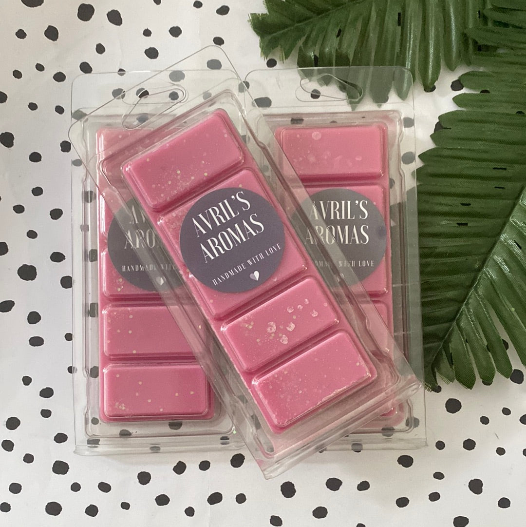 Pink Sands, highly scented, wax melt, snap bar