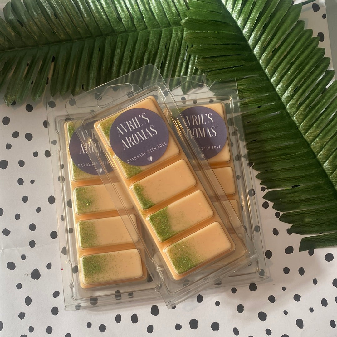 Lime, Basil and Mandarin, highly scented, wax melt, snap bar